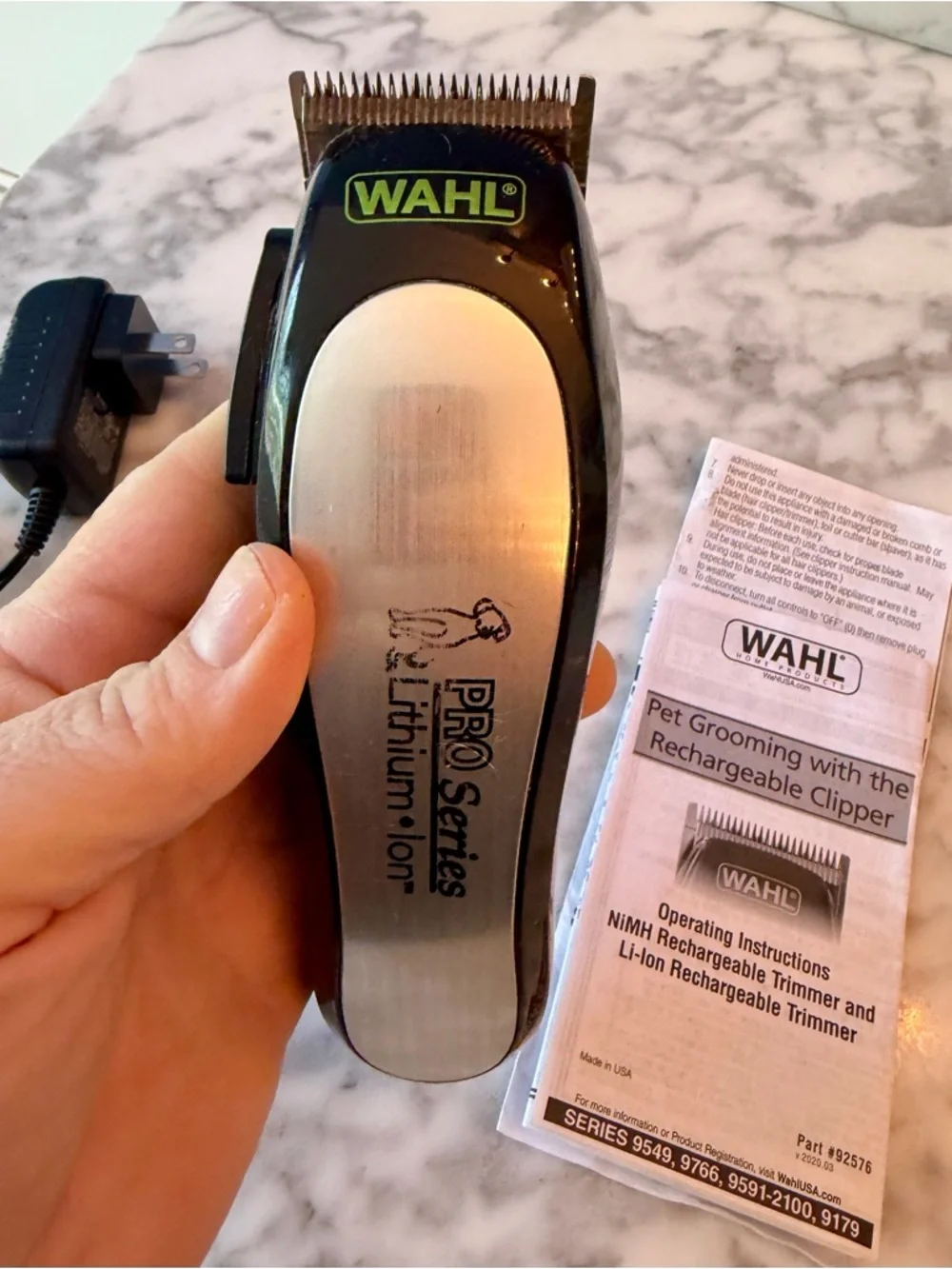 Wahl Lithium Ion Pro Series Rechargeable Pet Clipper Heavy Duty Clipper Kit